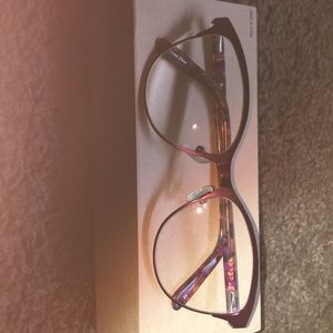 Dark Pink Round Eyeglasses